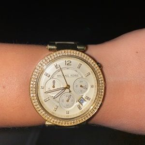 Gold bone color Michael Kors Watch